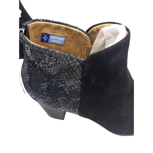 Comfortiva Norby True Black Snake Heeled Ankle Boots Booties 9 Women's - Picture 5 of 9